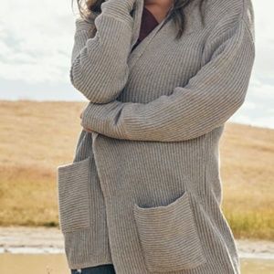 Pact Women's Gray Sweater Cardigan S/M